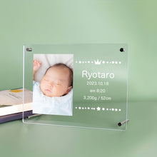 画像をギャラリービューアに読み込む, 名入りアクリルベビーフォトフレーム