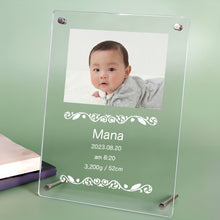 画像をギャラリービューアに読み込む, 名入りアクリルベビーフォトフレーム
