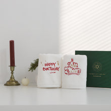 画像をギャラリービューアに読み込む, お名前・誕生日刺繍いりハンカチ・タオル 出産祝い