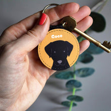 画像をギャラリービューアに読み込む, 【オーダーメイド】愛犬写真 キーホルダー|「うちの子」名入れ 犬種と名前入り|革製 手作り
