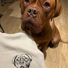 画像をギャラリービューアに読み込む, ペットの名前と写真入りスウェットシャツ 長袖 無地