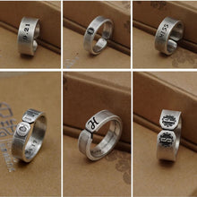 画像をギャラリービューアに読み込む, 刻字 写真彫刻 似顔絵 カップルリング オーダーメイド 指輪 シルバー クリスマスプレゼント