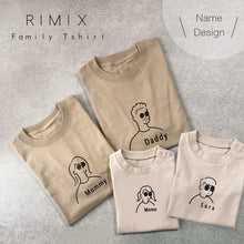 画像をギャラリービューアに読み込む, 【オーダーメイド】子供用Tシャツ90cm - 150cm☆名前入り☆ファミリーデザイン☆ 家族写真☆
