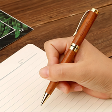 画像をギャラリービューアに読み込む, 名前入り ボールペン 刻印可能 黒い替え芯 回転式木製ペン 黒い油性インキ レトロ風 ビジネス ギフト