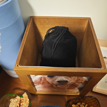 画像をギャラリービューアに読み込む, ペット用骨壷|記念品|木材|写真入り|墓石