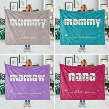 画像をギャラリービューアに読み込む, お名前入りブランケット | 出産祝いの贈り物 | パーソライズ・ブランケット|ニックネーム・キッズネームII01 名入れギフトー