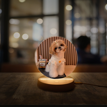 画像をギャラリービューアに読み込む, ペットの記念品 写真入りナイトライト