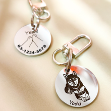 画像をギャラリービューアに読み込む, オーダーメイド|名前・電話番号入り|ペット迷子札|刻印 名札 連絡先|犬猫