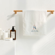 画像をギャラリービューアに読み込む, オーダーメイド 名入れタオル イラストフェイスタオル 文字刺繍入り