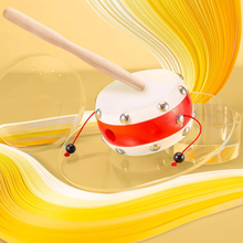 画像をギャラリービューアに読み込む, 【カスタマイズ可能】手持ちおもちゃ でんでん太鼓 たいこ 十二支 ガラガラ カチカチ 木製 赤ちゃん 男女兼可 出産祝い お宮参り プレゼント お贈り物