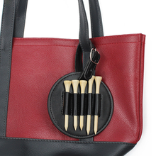 画像をギャラリービューアに読み込む, カスタマイズ可能|個人用ゴルフティーバッグ|PUレザー製|ゴルフティーホルダー|ゴルフアクセサリーギフト