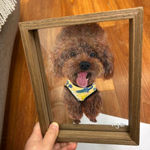 画像をギャラリービューアに読み込む, ペット手描きフォトフレーム|ガラス|オリジナル|写真入り