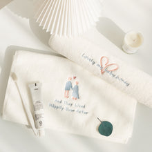 画像をギャラリービューアに読み込む, オーダーメイド 名入れタオル イラストフェイスタオル 文字刺繍入り