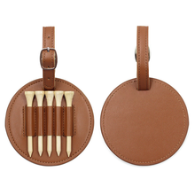 画像をギャラリービューアに読み込む, カスタマイズ可能|個人用ゴルフティーバッグ|PUレザー製|ゴルフティーホルダー|ゴルフアクセサリーギフト