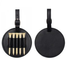 画像をギャラリービューアに読み込む, カスタマイズ可能|個人用ゴルフティーバッグ|PUレザー製|ゴルフティーホルダー|ゴルフアクセサリーギフト