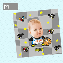 画像をギャラリービューアに読み込む, 【カスタマイズ可能】 お名前・写真いり タオルハンカチ イラスト風|コットン 柔らかい 幼稚園・誕生日 贈り物 プレゼント 名入れ  大人気出産祝い