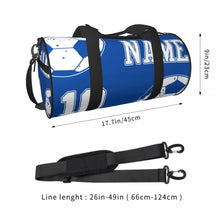 画像をギャラリービューアに読み込む, 【オーダーメイド】名前と番号入り☆スポーツバッグ 大きめ 大容量 ダッフルバッグ ショルダーバッグ サッカー⚽️ ナイロン 斜めがけ