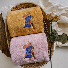 画像をギャラリービューアに読み込む, オーダーメイド 名入れタオル 文字刺繍入り イラストマフラータオル コットン