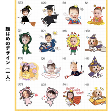 画像をギャラリービューアに読み込む, 顔はめデザイン(一人)