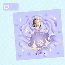 画像をギャラリービューアに読み込む, 【カスタマイズ可能】 お名前・写真いり タオルハンカチ イラスト風|コットン 柔らかい 幼稚園・誕生日 贈り物 プレゼント 名入れ  大人気出産祝い