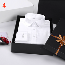 画像をギャラリービューアに読み込む, 【オーダーメード】刺繡入りワイシャツ 名入れ長袖|就職活動 無地 紳士用|オリジナル おしゃれ 純綿|男性 プレゼント 贈り物
