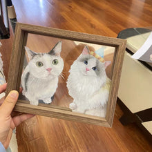 画像をギャラリービューアに読み込む, ペット手描きフォトフレーム|ガラス|オリジナル|写真入り
