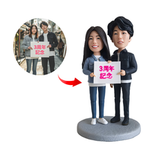 画像をギャラリービューアに読み込む, 写真から作成するフィギュア|フィギュア作成依頼|似顔絵人形|ボブルヘッドフィギュア|結婚記念|敬老の日プレゼント(Ⅲ)