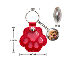 画像をギャラリービューアに読み込む, 【オーダーメイド】名前・写真入り ペット用キーホルダー ストラップ 思い出の毛専用|刻印  誕生日|犬・猫 ネームタグ アクセサリー|Unimstar