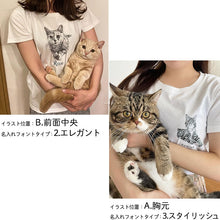 画像をギャラリービューアに読み込む, うちの子名入れ・写真入り オリジナルTシャツ|ペットの似顔絵 カスタマイズ 犬・猫|Unimstar
