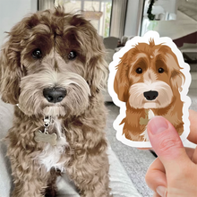 画像をギャラリービューアに読み込む, 【オーダーメイド】ペットの写真 オリジナルシール 手描き風|愛犬・愛猫 うちの子似顔絵ステッカー