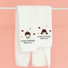 画像をギャラリービューアに読み込む, お名前・誕生日刺繍いりタオル