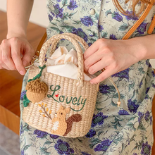 画像をギャラリービューアに読み込む, カスタマイズ可能|名入れ バスケット トートバッグ|手作り 編み カゴバッグ|母の日 プレゼント