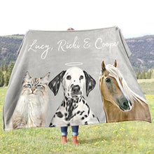 画像をギャラリービューアに読み込む, ペットの名前と写真で作るブランケット 洗える毛布 プレゼント