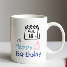 画像をギャラリービューアに読み込む, オーダーメイド 日付入り誕生日祝いお皿 食器 ケーキ皿 パンプレート 陶磁器