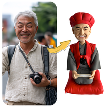 画像をギャラリービューアに読み込む, お写真で作るオリジナル ボブルヘッド 自分のフィギュア 記念ギフト 御祝 還暦 金婚式 上司への感謝 古希 傘寿 結婚式