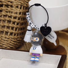 画像をギャラリービューアに読み込む, 【カスタマイズ可能】名前入り キーホルダー キーチェーン 可愛い フィギュアマスコット バドミントン デコレーション
