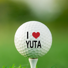 画像をギャラリービューアに読み込む, 名前入り ゴルフボール 高級名入れ ギフト ハート 記念品