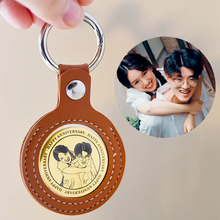 画像をギャラリービューアに読み込む, カスタマイズ可能】お写真からイラストに オリジナルキーホルダー キーチェーン オーダーメイド 本革 おしゃれ デコレーション