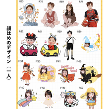 画像をギャラリービューアに読み込む, 顔はめデザイン(一人)