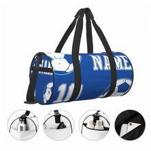 画像をギャラリービューアに読み込む, 【オーダーメイド】名前と番号入り☆スポーツバッグ 大きめ 大容量 ダッフルバッグ ショルダーバッグ サッカー⚽️ ナイロン 斜めがけ