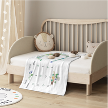 画像をギャラリービューアに読み込む, 寝相アート ブランケット・マット 月齢フォト 成長記録 記念撮影|おしゃれで可愛い|葉の輪