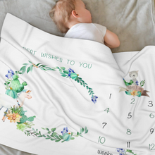 画像をギャラリービューアに読み込む, 寝相アート ブランケット・マット 月齢フォト 成長記録 記念撮影|おしゃれで可愛い|葉の輪