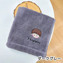 画像をギャラリービューアに読み込む, ロゴ お名前刺繍いりハンカチ