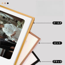 画像をギャラリービューアに読み込む, オーダーメイド 写真から作る 時計付きフォトフレーム おしゃれ 写真立て 結婚祝い プレゼント