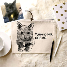 画像をギャラリービューアに読み込む, 「世界に一つのポーチ」うちの子の写真から作るオリジナルポーチ|ペットイラスト 名入れ プリント|犬・猫 メッセージ入り