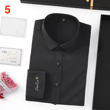 画像をギャラリービューアに読み込む, 【オーダーメード】刺繡入りワイシャツ 名入れ長袖|就職活動 無地 紳士用|オリジナル おしゃれ 純綿|男性 プレゼント 贈り物