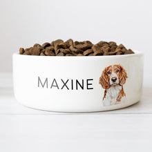 画像をギャラリービューアに読み込む, 【オーダーメイド】名前・写真入り ペット用フードボウル 猫・犬|食器・餌皿・餌入れ セラミック