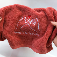 画像をギャラリービューアに読み込む, オーダーメイド 名入れタオル 刺繍マフラータオル バスタオル コットン カップル