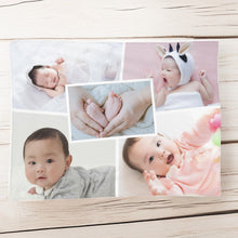 画像をギャラリービューアに読み込む, 5枚写真組み合わせ オリジナルブランケット