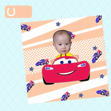 画像をギャラリービューアに読み込む, 【カスタマイズ可能】 お名前・写真いり タオルハンカチ イラスト風|コットン 柔らかい 幼稚園・誕生日 贈り物 プレゼント 名入れ  大人気出産祝い